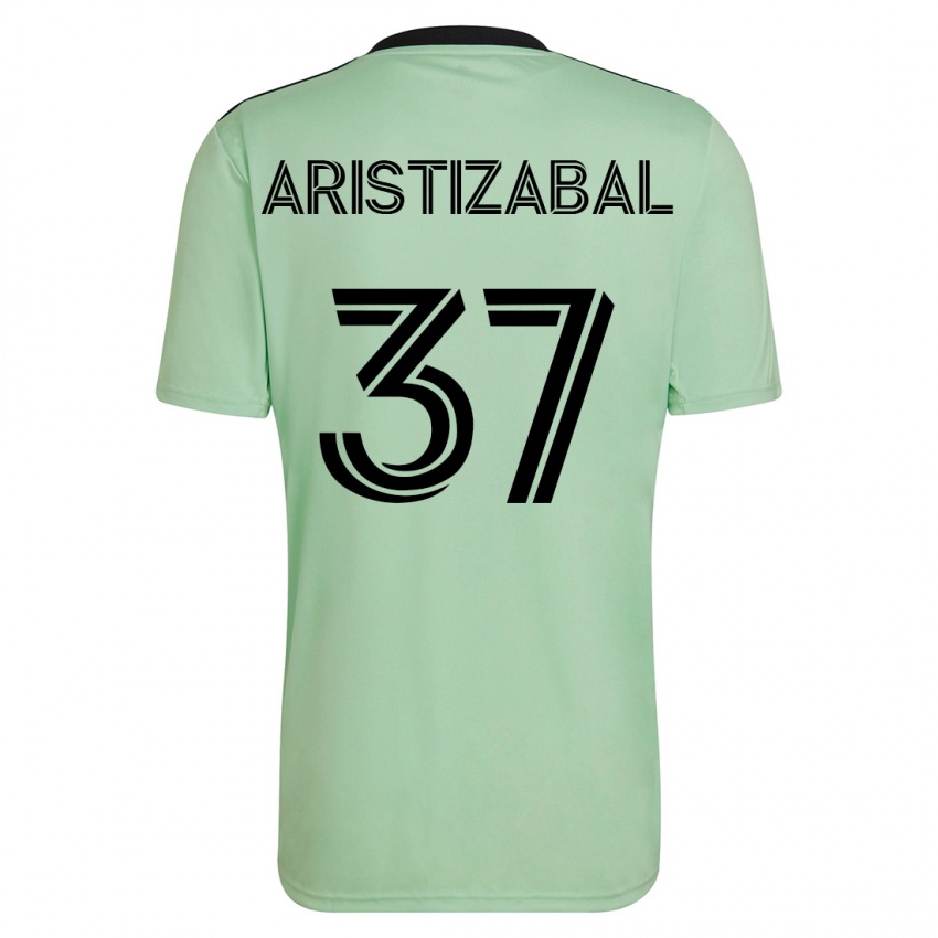 Dame Nicolas Aristizabal #37 Lysegrønn Bortetrøye Drakt Trøye 2023/24 Skjorter T-Skjorte