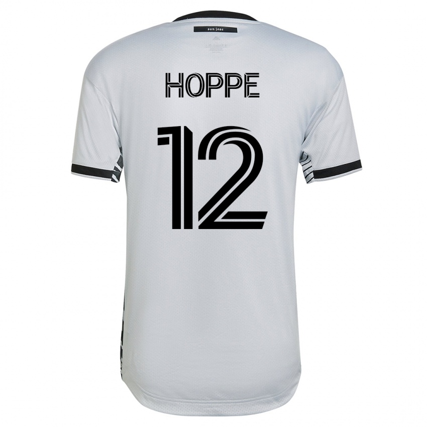 Dame Matthew Hoppe #12 Hvit Bortetrøye Drakt Trøye 2023/24 Skjorter T-Skjorte