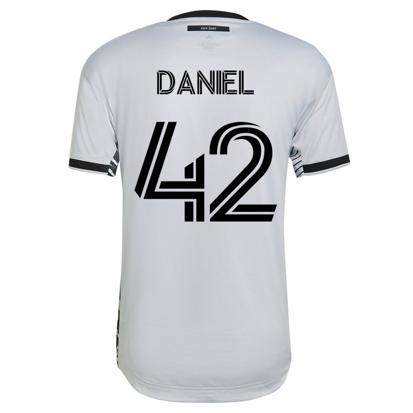 Dame Daniel #42 Hvit Bortetrøye Drakt Trøye 2023/24 Skjorter T-Skjorte