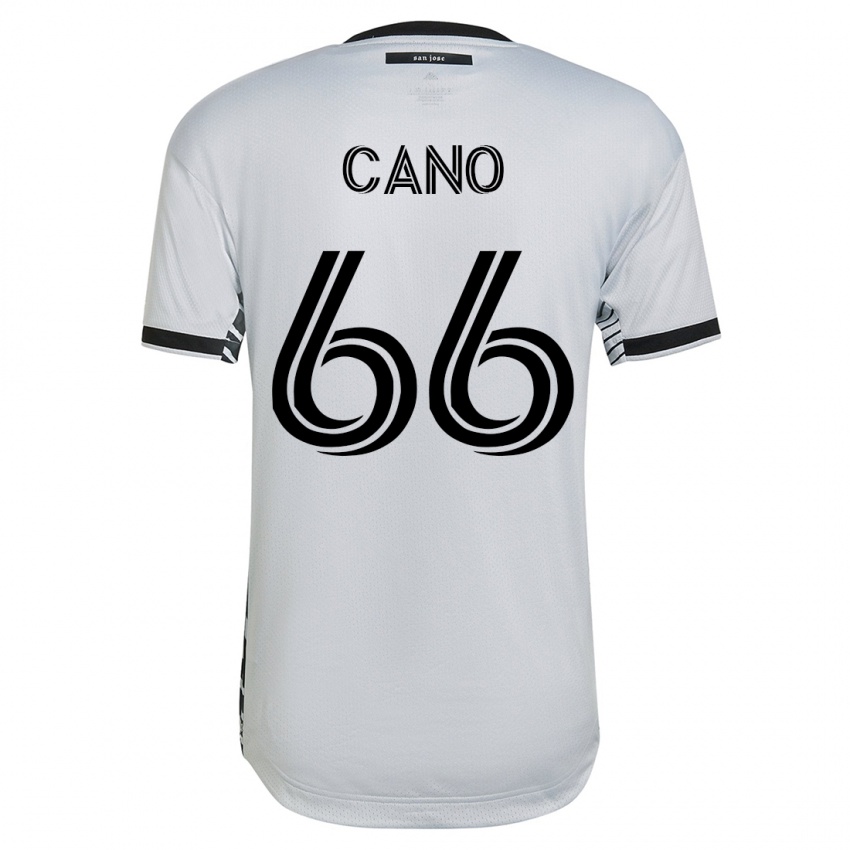 Dame Alejandro Cano #66 Hvit Bortetrøye Drakt Trøye 2023/24 Skjorter T-Skjorte