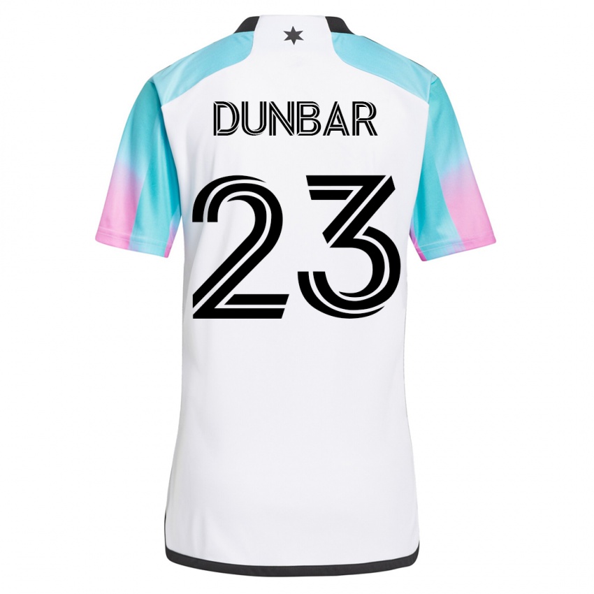 Dame Cameron Dunbar #23 Hvit Bortetrøye Drakt Trøye 2023/24 Skjorter T-Skjorte