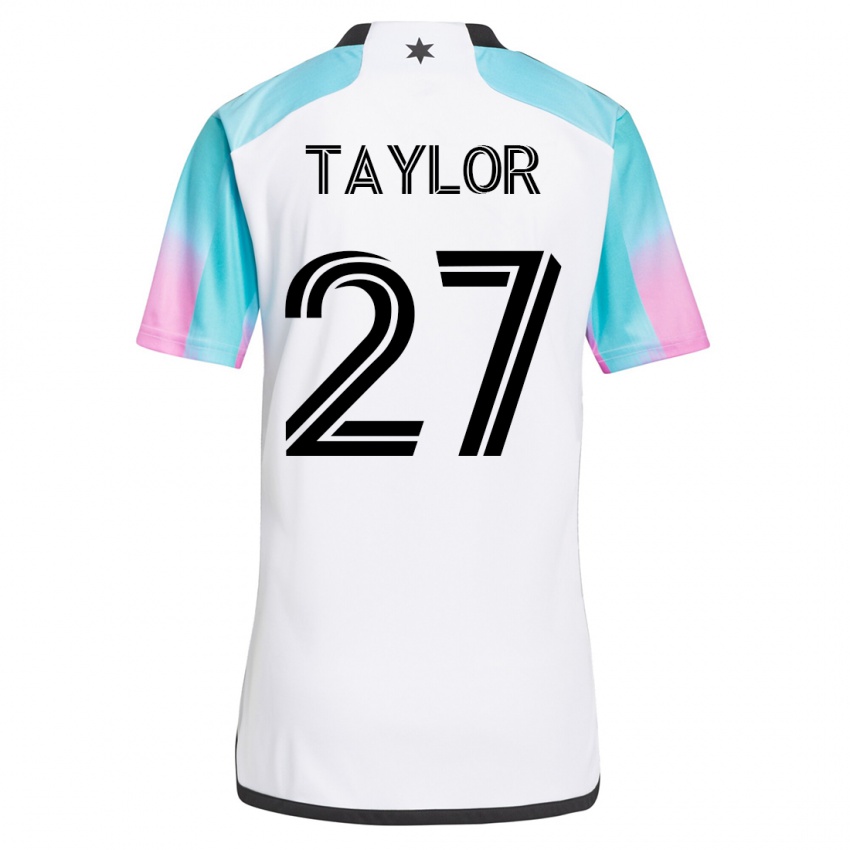 Dame D.j. Taylor #27 Hvit Bortetrøye Drakt Trøye 2023/24 Skjorter T-Skjorte