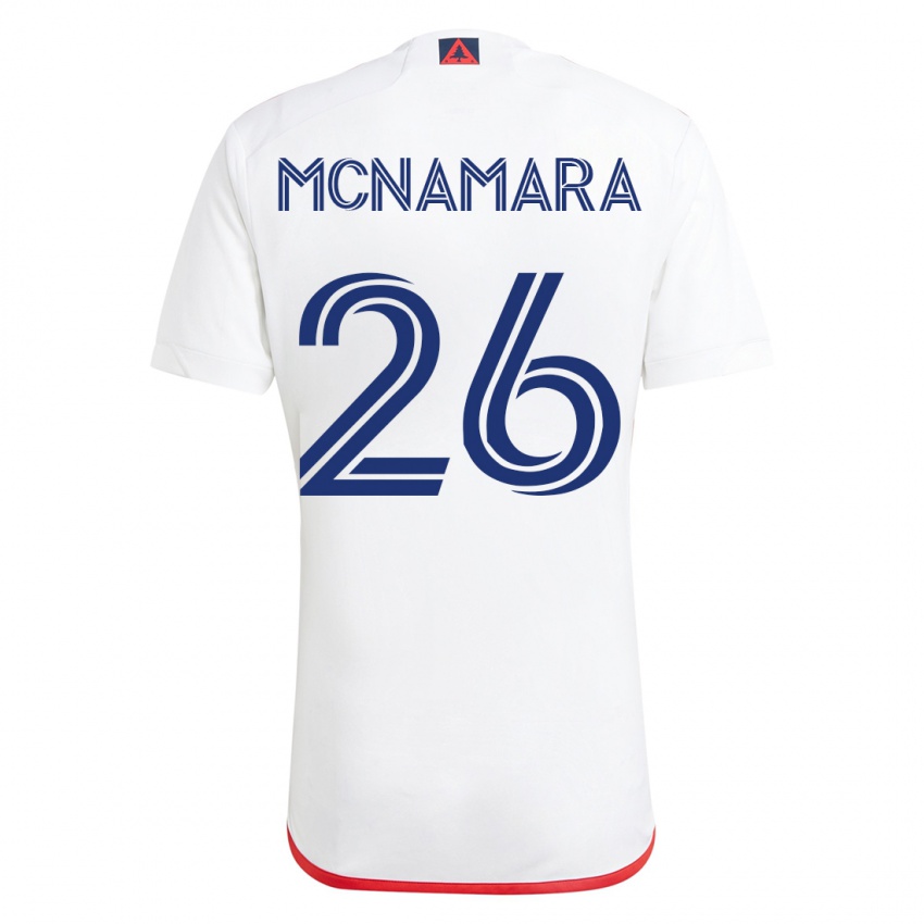 Dame Tommy Mcnamara #26 Hvit Rød Bortetrøye Drakt Trøye 2023/24 Skjorter T-Skjorte