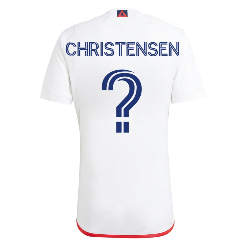 Dame Kevin Christensen #0 Hvit Rød Bortetrøye Drakt Trøye 2023/24 Skjorter T-Skjorte