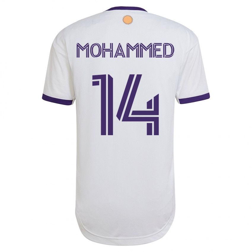Dame Shak Mohammed #14 Hvit Bortetrøye Drakt Trøye 2023/24 Skjorter T-Skjorte