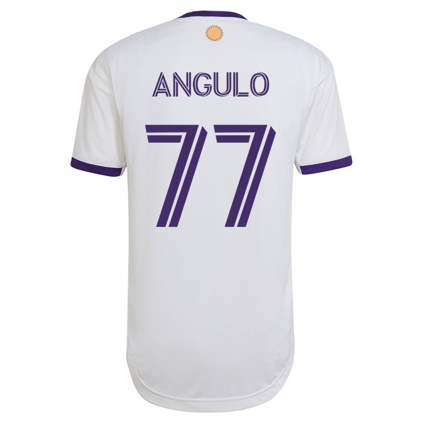 Dame Iván Angulo #77 Hvit Bortetrøye Drakt Trøye 2023/24 Skjorter T-Skjorte