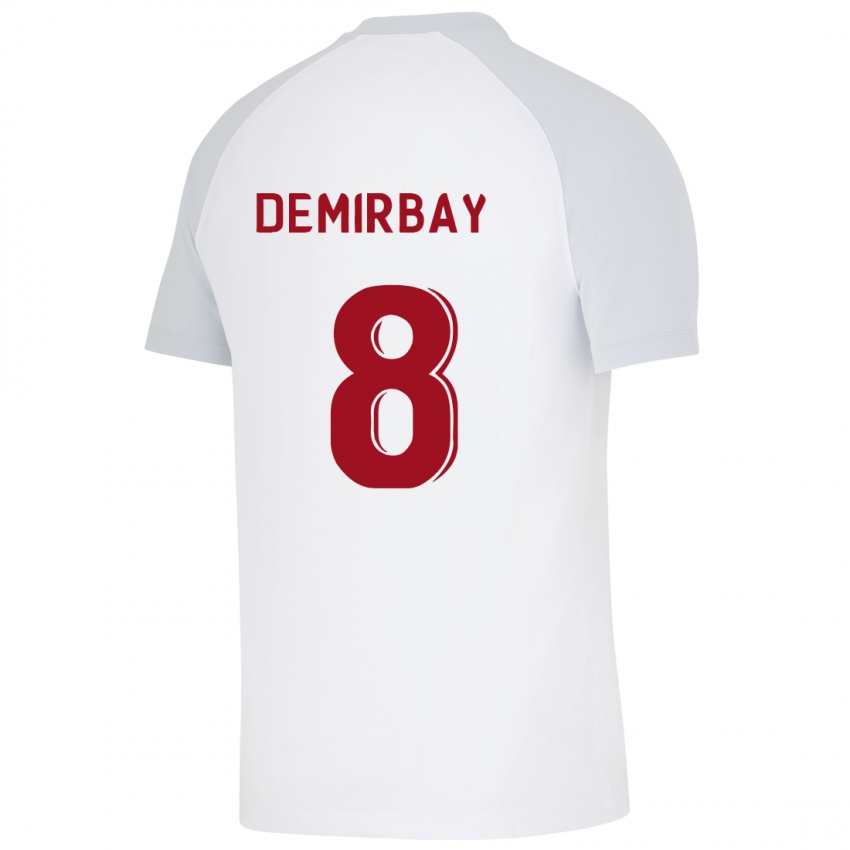 Dame Kerem Demirbay #8 Hvit Bortetrøye Drakt Trøye 2023/24 Skjorter T-Skjorte