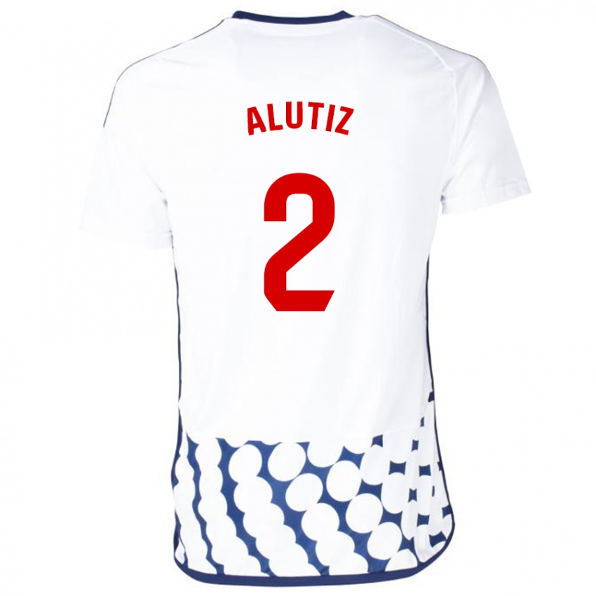 Dame Hodei Alutiz #2 Hvit Bortetrøye Drakt Trøye 2023/24 Skjorter T-Skjorte