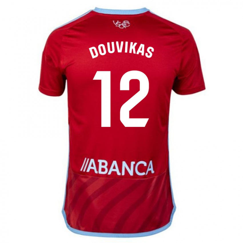Dame Anastasios Douvikas #12 Rød Bortetrøye Drakt Trøye 2023/24 Skjorter T-Skjorte
