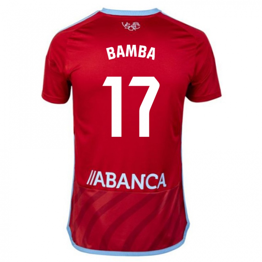 Dame Jonathan Bamba #17 Rød Bortetrøye Drakt Trøye 2023/24 Skjorter T-Skjorte
