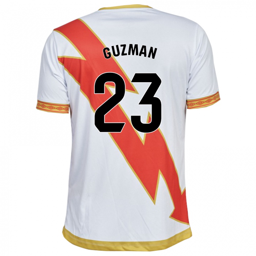 Barn Miguel Guzmán #23 Hvit Hjemmetrøye Drakt Trøye 2023/24 Skjorter T-Skjorte