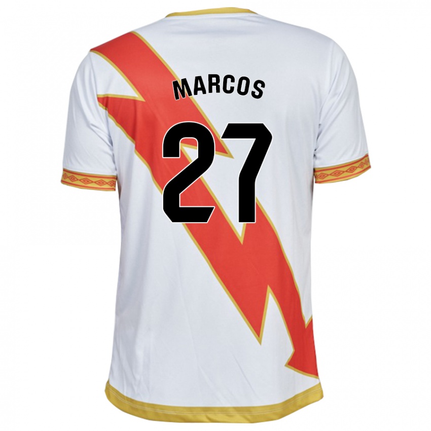 Barn Álvaro Marcos #27 Hvit Hjemmetrøye Drakt Trøye 2023/24 Skjorter T-Skjorte