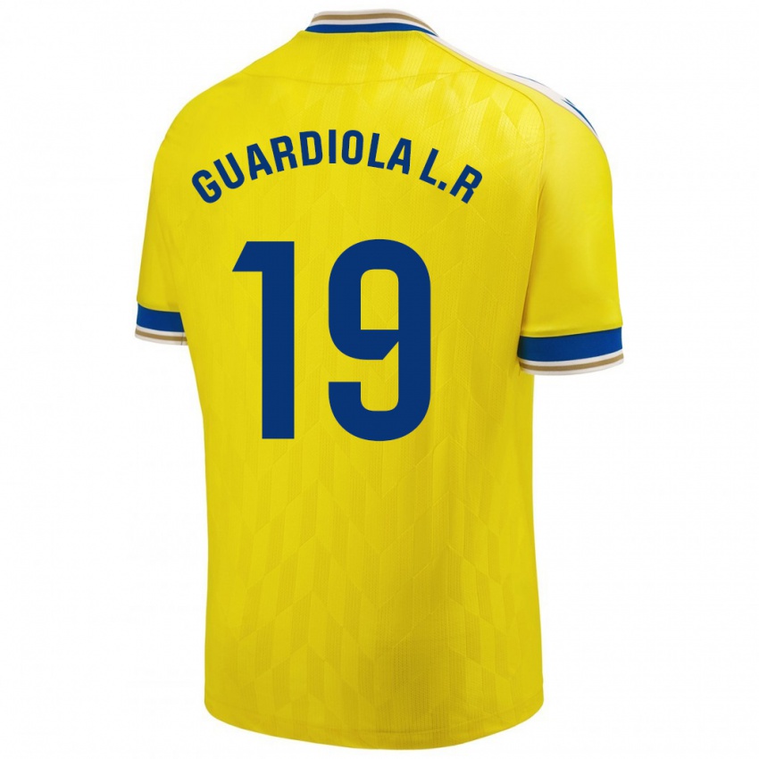 Barn Sergi Guardiola #19 Gul Hjemmetrøye Drakt Trøye 2023/24 Skjorter T-Skjorte