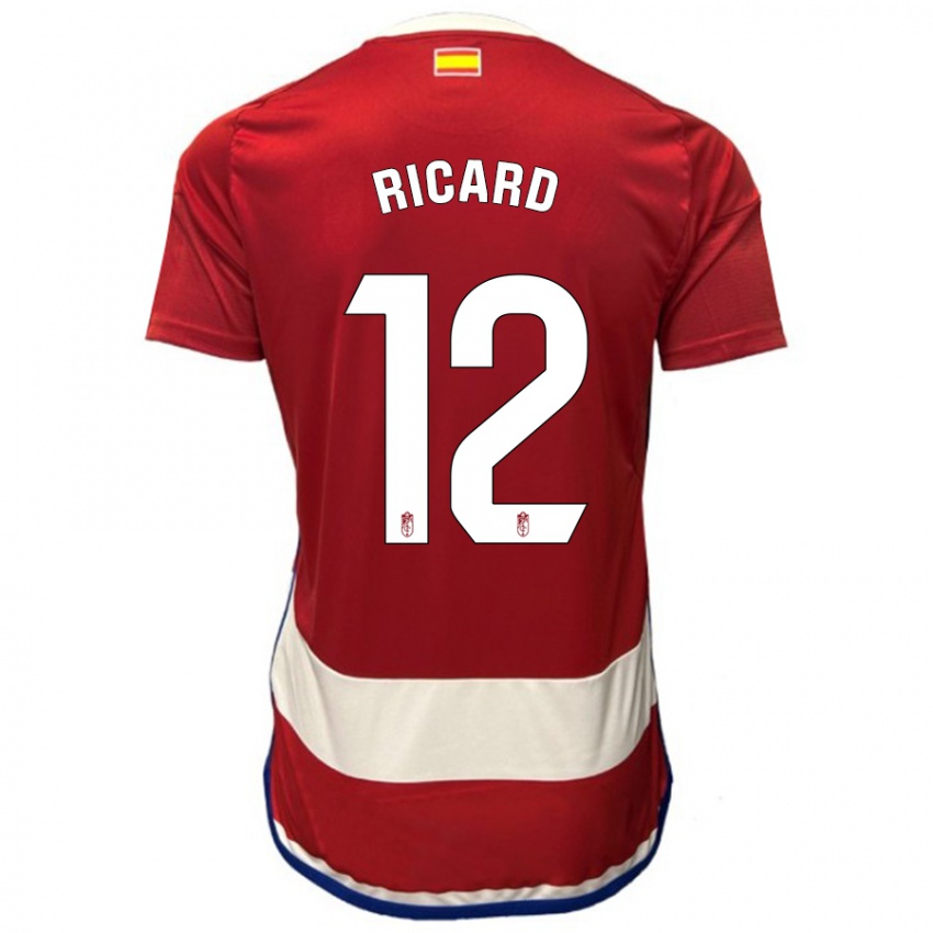 Barn Ricard Sanchez #12 Rød Hjemmetrøye Drakt Trøye 2023/24 Skjorter T-Skjorte