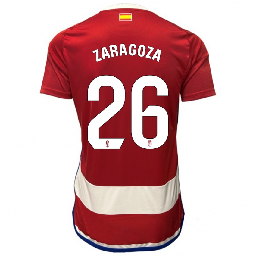 Barn Bryan Zaragoza #26 Rød Hjemmetrøye Drakt Trøye 2023/24 Skjorter T-Skjorte
