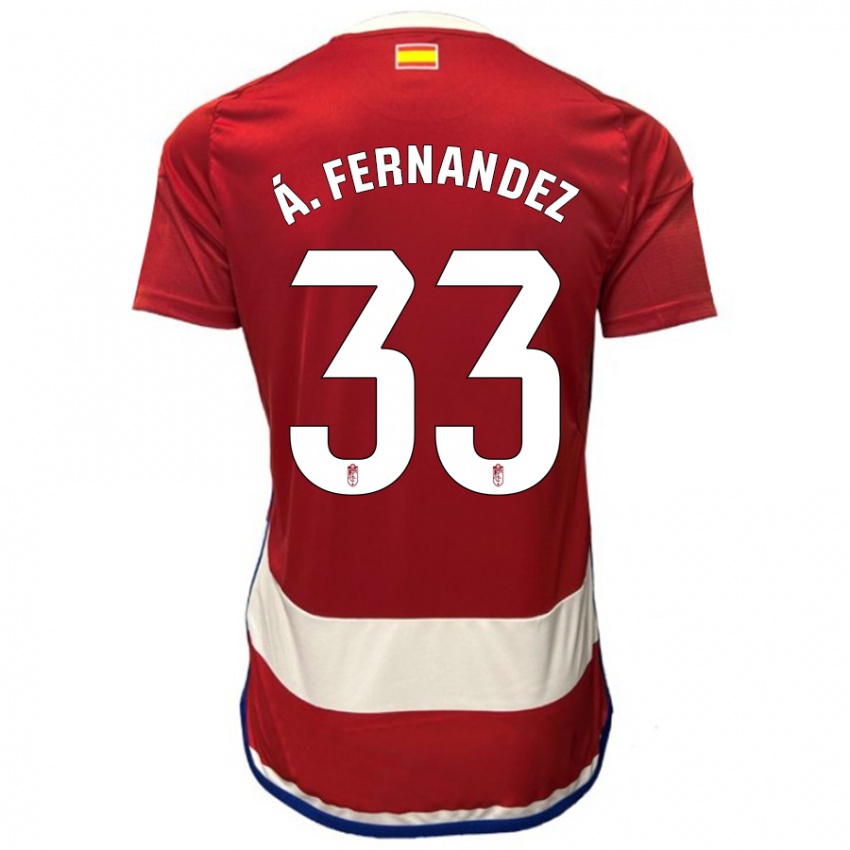 Barn Álvaro Fernández #33 Rød Hjemmetrøye Drakt Trøye 2023/24 Skjorter T-Skjorte