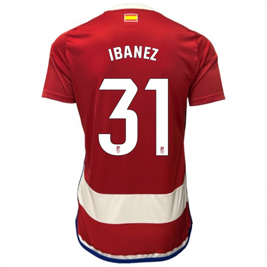 Barn Alba Ibáñez #31 Rød Hjemmetrøye Drakt Trøye 2023/24 Skjorter T-Skjorte