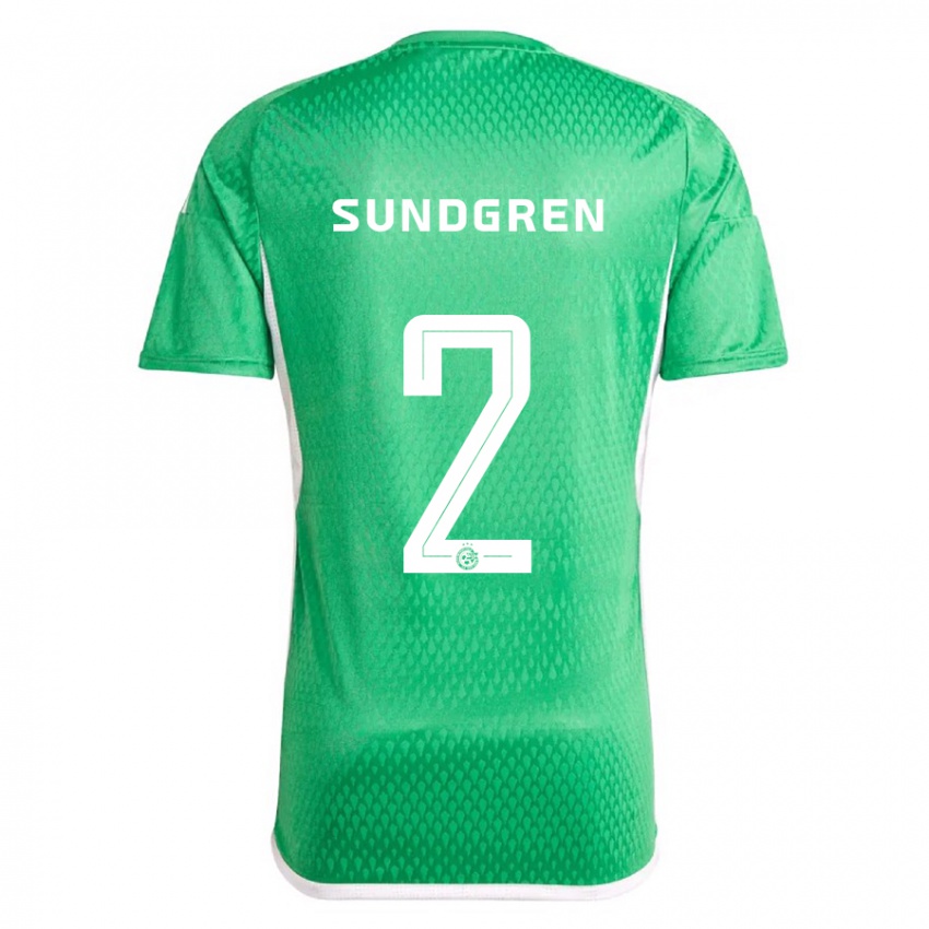 Barn Daniel Sundgren #2 Hvit Blå Hjemmetrøye Drakt Trøye 2023/24 Skjorter T-Skjorte