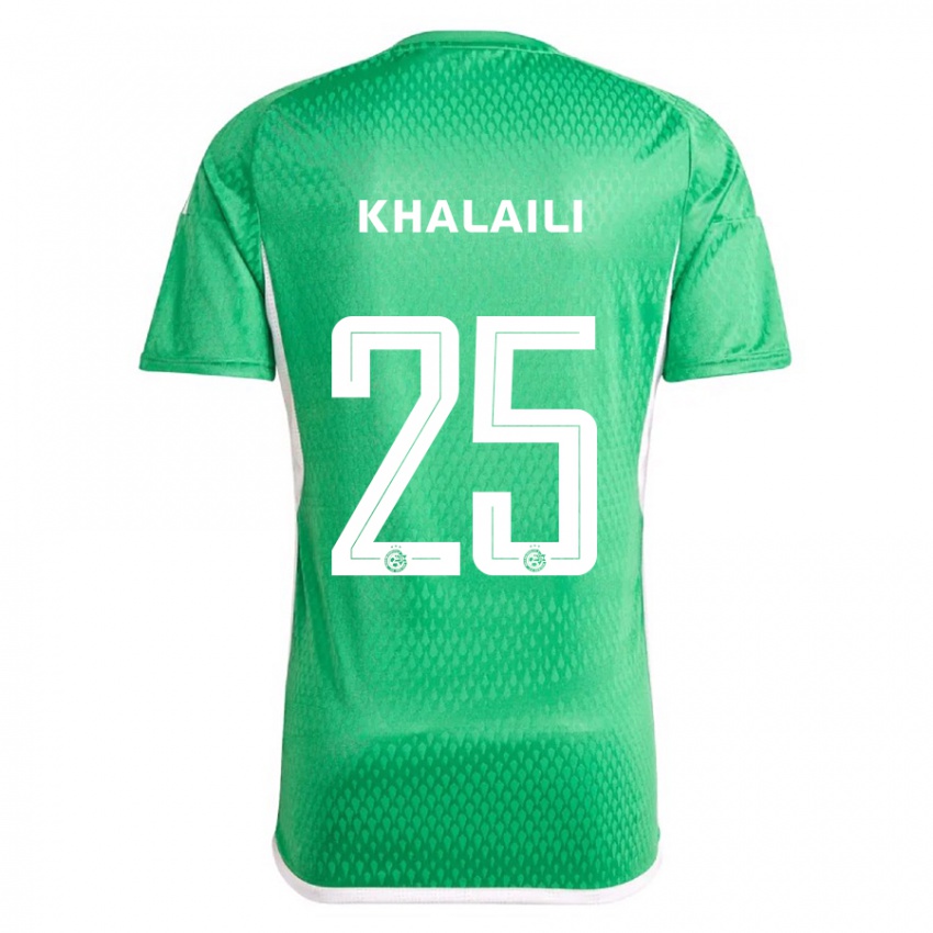 Barn Anan Khalaili #25 Hvit Blå Hjemmetrøye Drakt Trøye 2023/24 Skjorter T-Skjorte