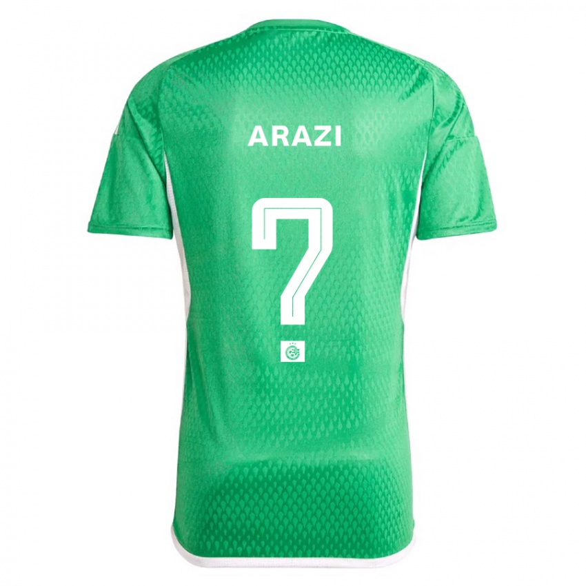 Barn Amit Arazi #0 Hvit Blå Hjemmetrøye Drakt Trøye 2023/24 Skjorter T-Skjorte