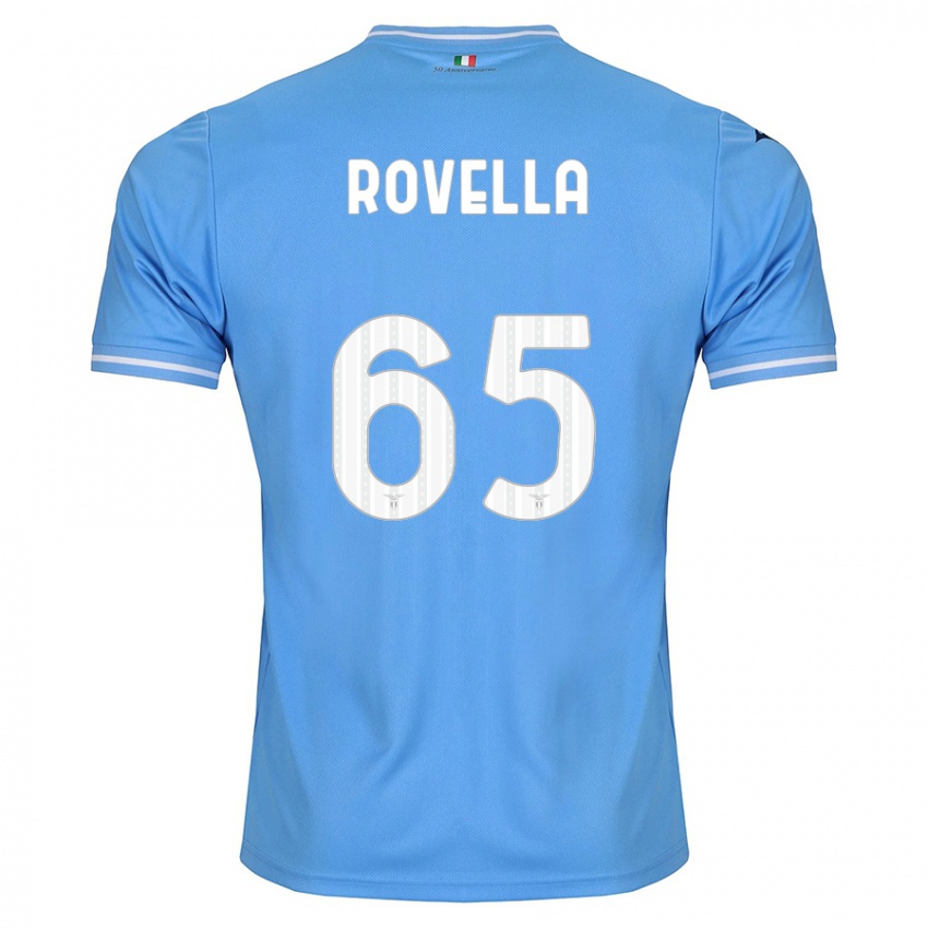 Barn Nicolo Rovella #65 Blå Hjemmetrøye Drakt Trøye 2023/24 Skjorter T-Skjorte