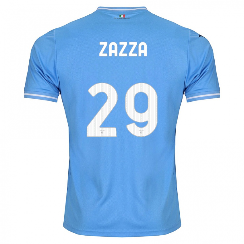 Barn Matteo Zazza #29 Blå Hjemmetrøye Drakt Trøye 2023/24 Skjorter T-Skjorte