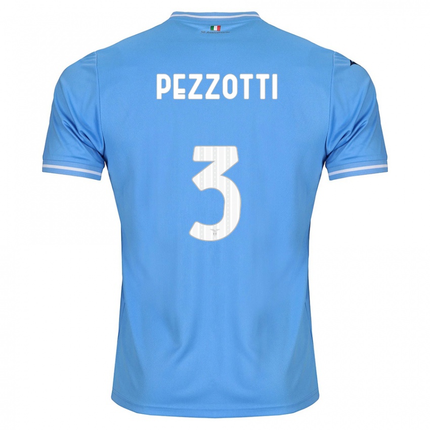 Barn Arianna Pezzotti #3 Blå Hjemmetrøye Drakt Trøye 2023/24 Skjorter T-Skjorte