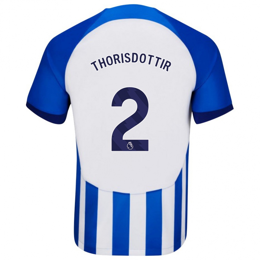 Barn Maria Thorisdottir #2 Blå Hjemmetrøye Drakt Trøye 2023/24 Skjorter T-Skjorte