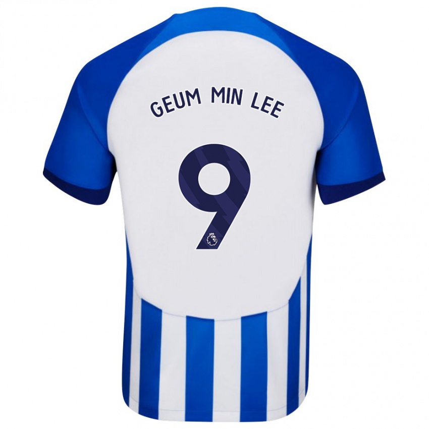 Barn Lee Geum-Min #9 Blå Hjemmetrøye Drakt Trøye 2023/24 Skjorter T-Skjorte