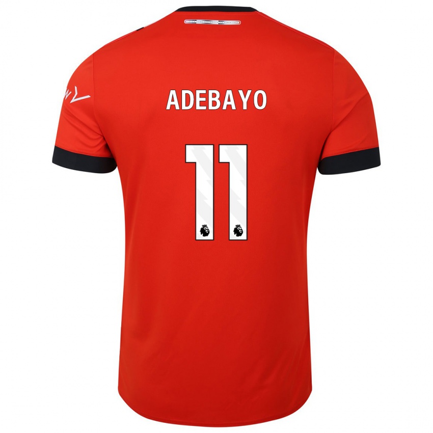 Barn Elijah Adebayo #11 Rød Hjemmetrøye Drakt Trøye 2023/24 Skjorter T-Skjorte