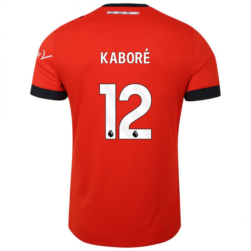 Barn Issa Kabore #12 Rød Hjemmetrøye Drakt Trøye 2023/24 Skjorter T-Skjorte