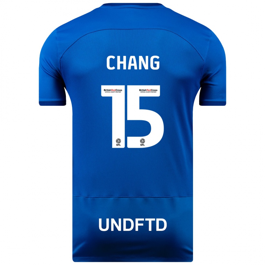Barn Alfie Chang #15 Blå Hjemmetrøye Drakt Trøye 2023/24 Skjorter T-Skjorte