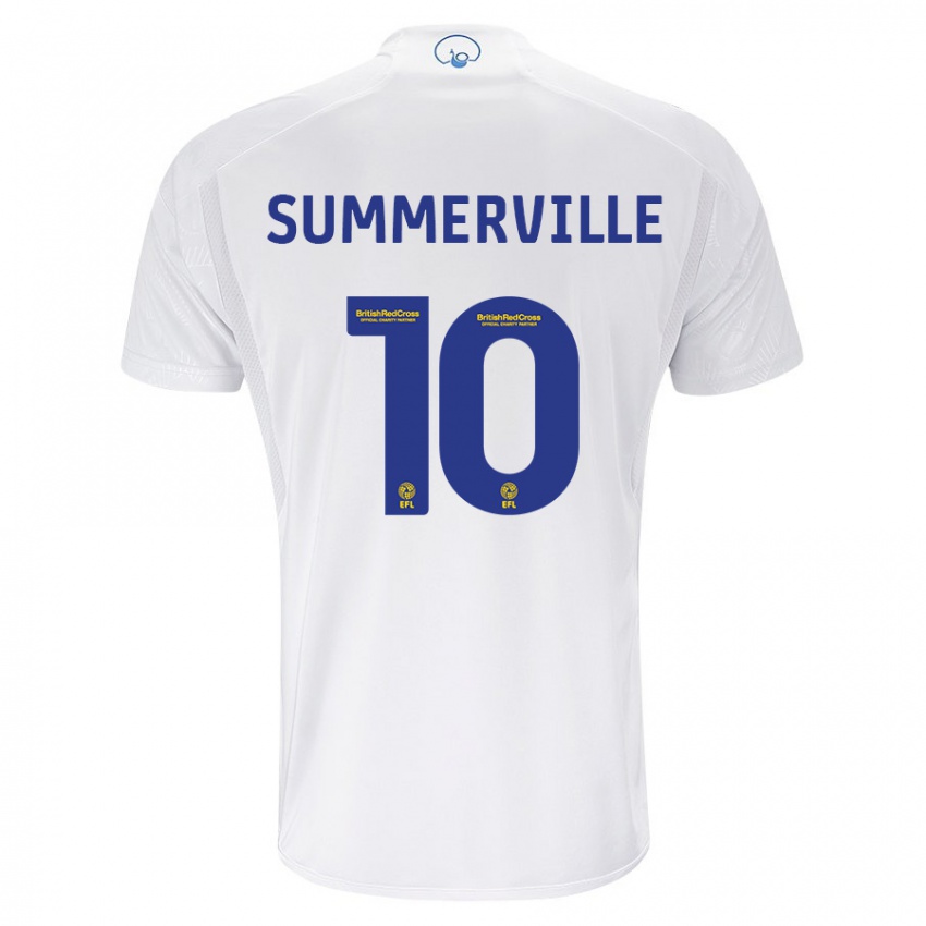 Barn Crysencio Summerville #10 Hvit Hjemmetrøye Drakt Trøye 2023/24 Skjorter T-Skjorte