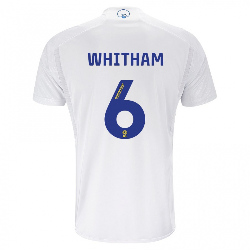 Barn Danielle Whitham #6 Hvit Hjemmetrøye Drakt Trøye 2023/24 Skjorter T-Skjorte