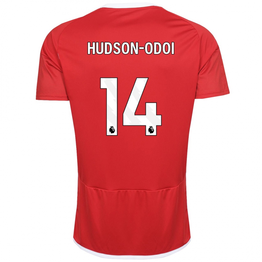 Barn Callum Hudson-Odoi #14 Rød Hjemmetrøye Drakt Trøye 2023/24 Skjorter T-Skjorte