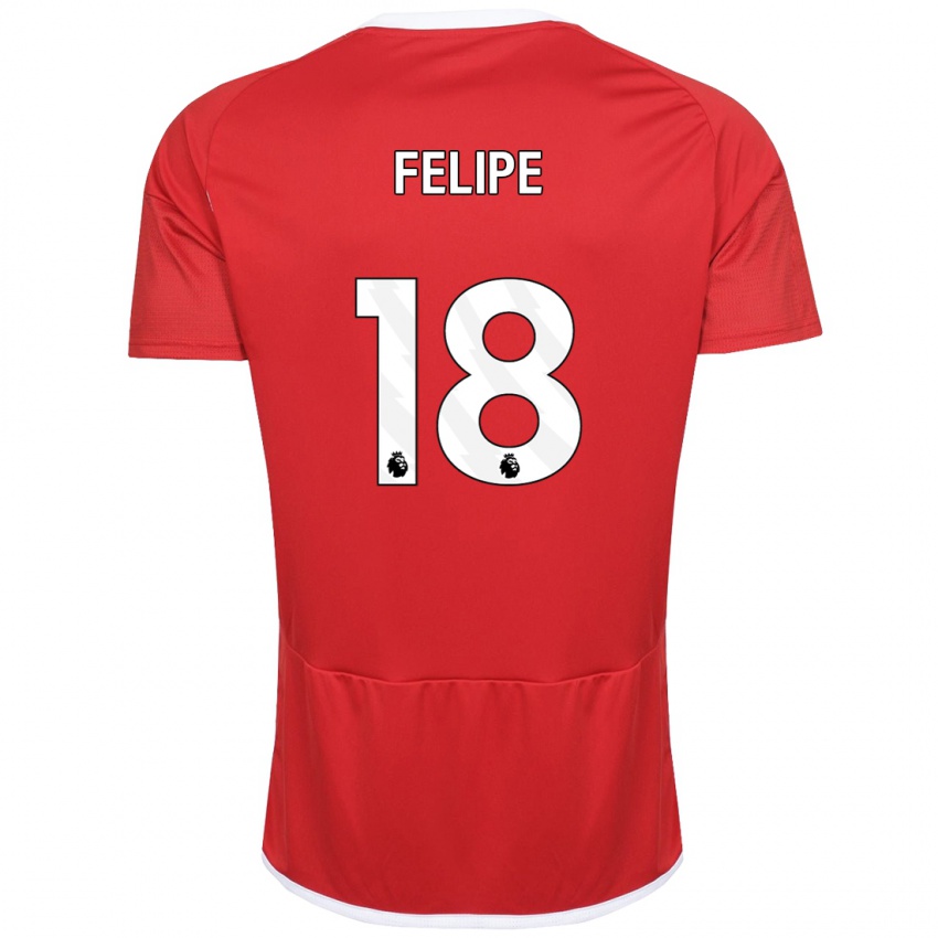 Barn Felipe #18 Rød Hjemmetrøye Drakt Trøye 2023/24 Skjorter T-Skjorte