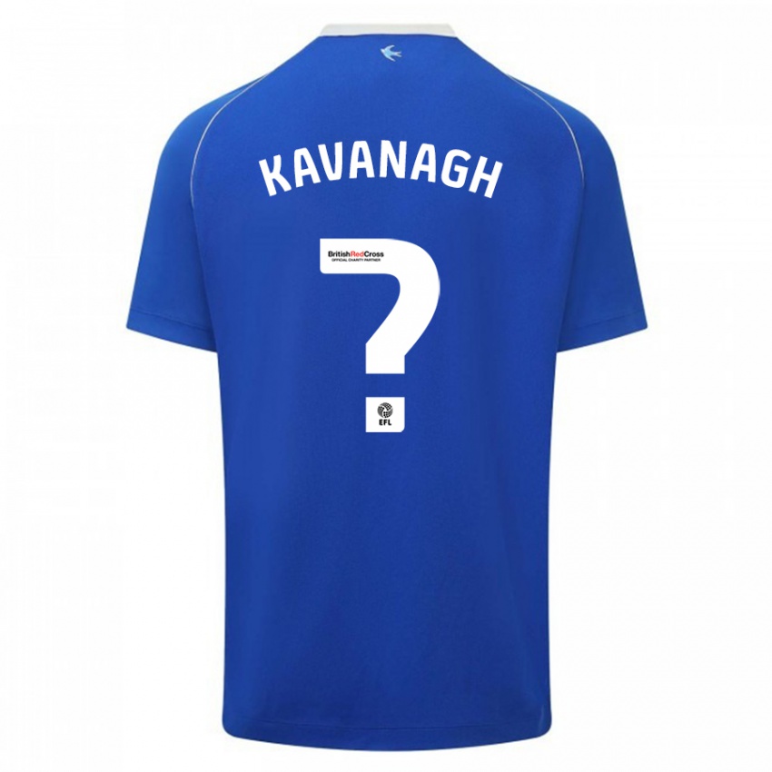 Barn Ryan Kavanagh #0 Blå Hjemmetrøye Drakt Trøye 2023/24 Skjorter T-Skjorte