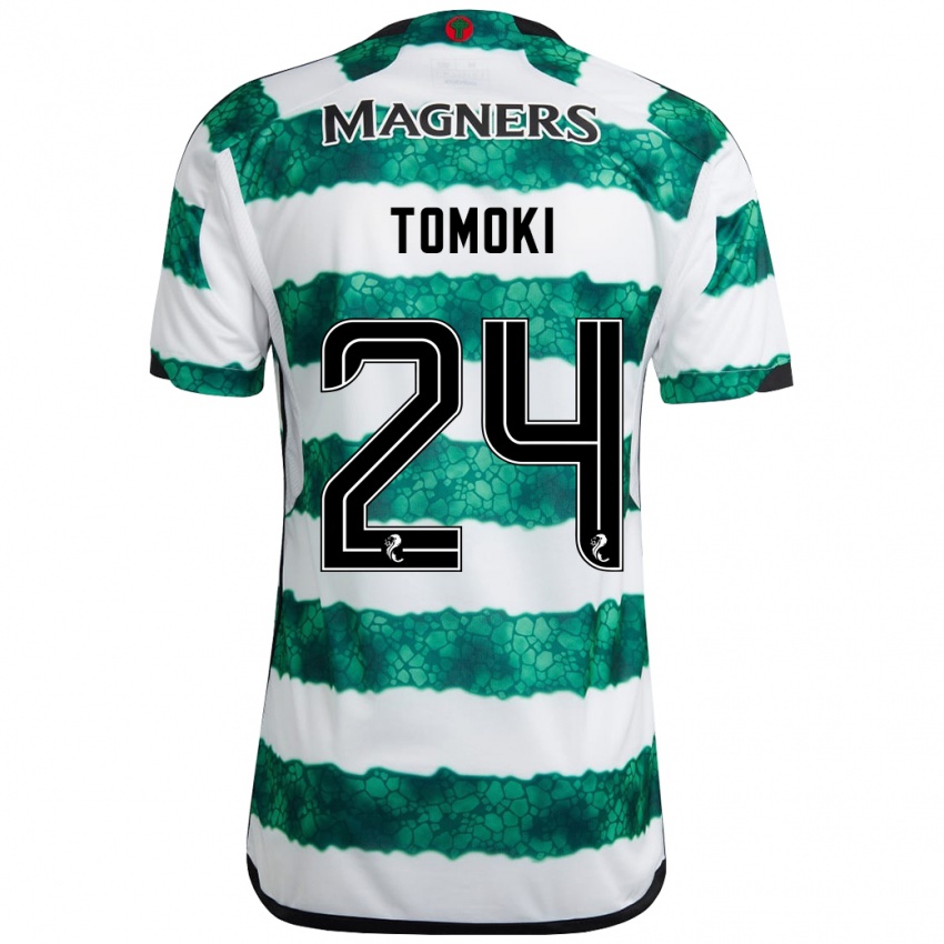 Barn Tomoki Iwata #24 Grønn Hjemmetrøye Drakt Trøye 2023/24 Skjorter T-Skjorte