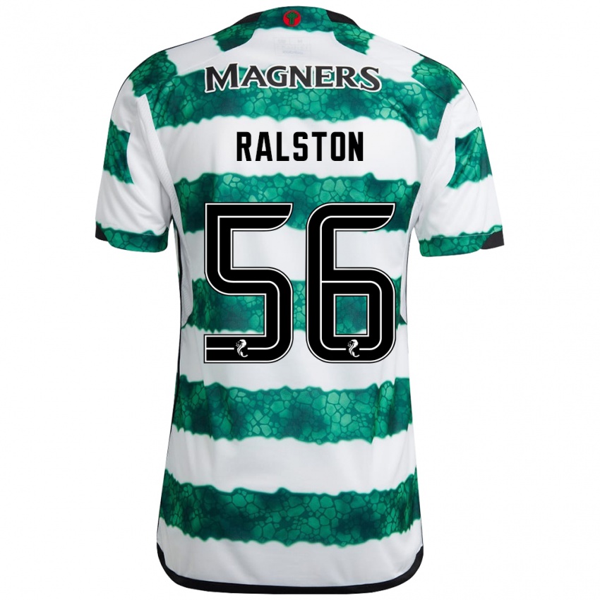 Barn Anthony Ralston #56 Grønn Hjemmetrøye Drakt Trøye 2023/24 Skjorter T-Skjorte
