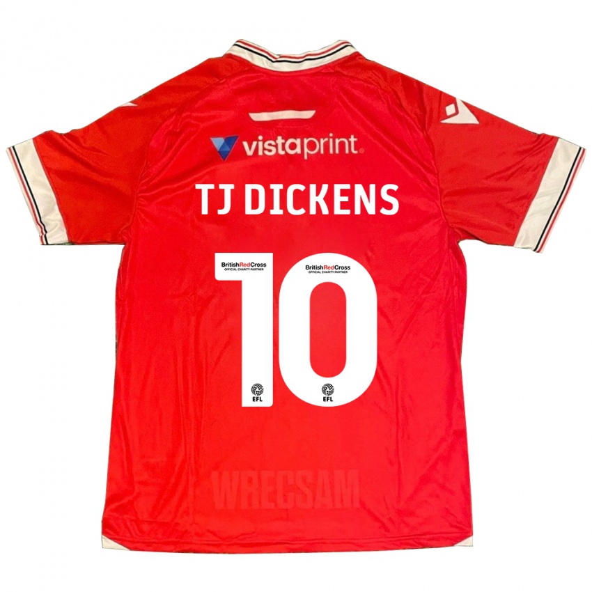 Barn Tonicha Tj Dickens #10 Rød Hjemmetrøye Drakt Trøye 2023/24 Skjorter T-Skjorte