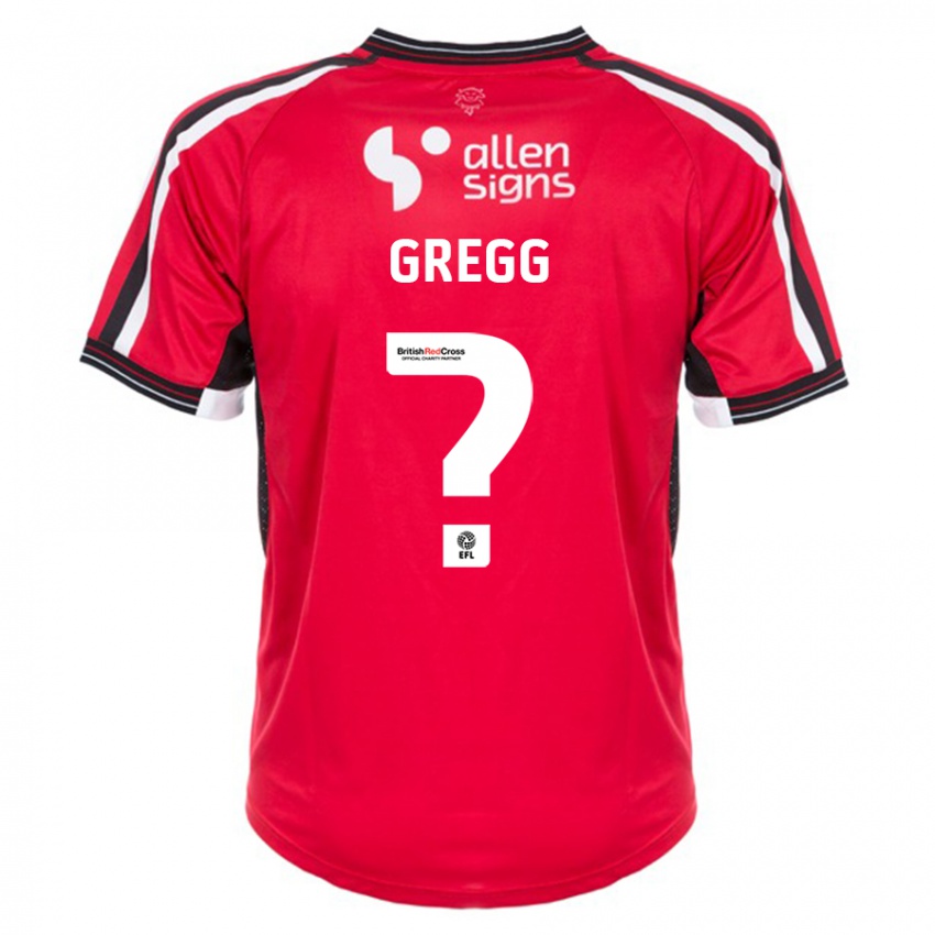 Barn Morgan Worsfold-Gregg #0 Rød Hjemmetrøye Drakt Trøye 2023/24 Skjorter T-Skjorte