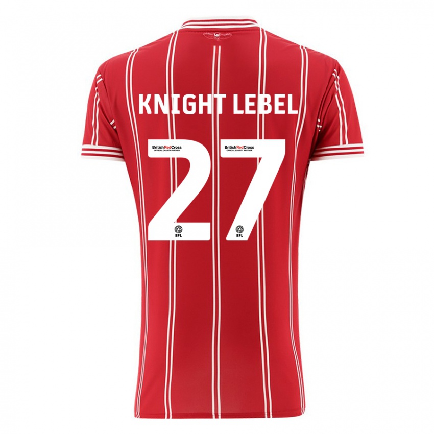 Barn Jamie Knight-Lebel #27 Rød Hjemmetrøye Drakt Trøye 2023/24 Skjorter T-Skjorte