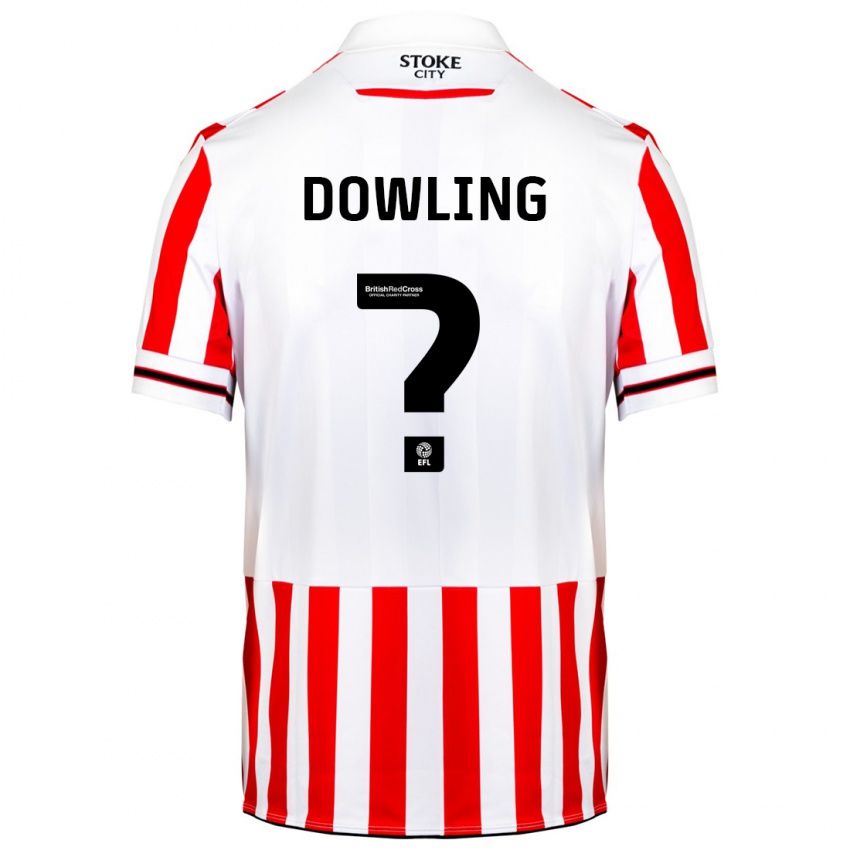 Barn Will Dowling #0 Rød Hvit Hjemmetrøye Drakt Trøye 2023/24 Skjorter T-Skjorte