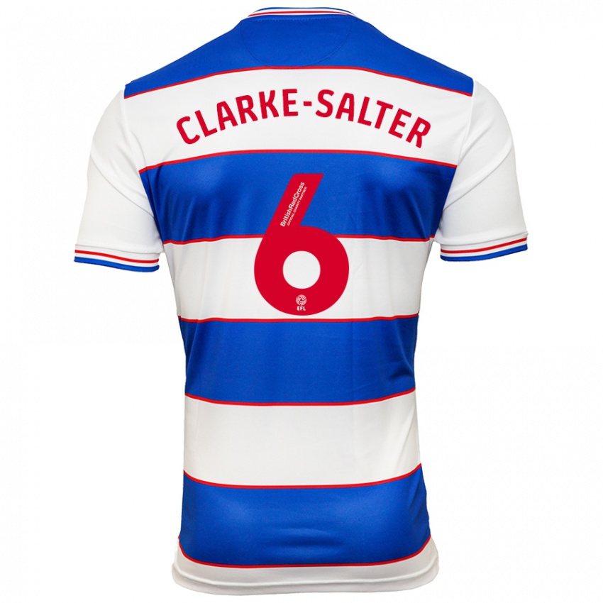 Barn Jake Clarke-Salter #6 Hvit Blå Hjemmetrøye Drakt Trøye 2023/24 Skjorter T-Skjorte