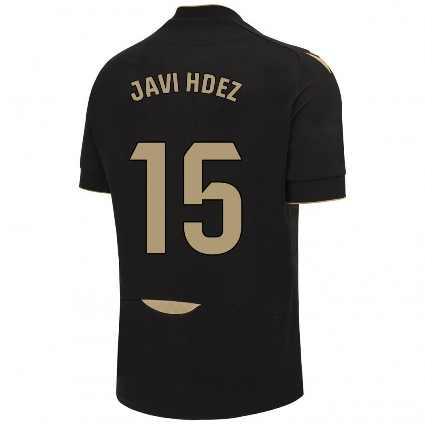 Barn Javi Hernández #15 Svart Bortetrøye Drakt Trøye 2023/24 Skjorter T-Skjorte