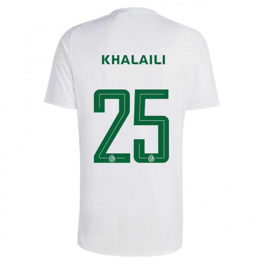 Barn Anan Khalaili #25 Grønnblå Bortetrøye Drakt Trøye 2023/24 Skjorter T-Skjorte