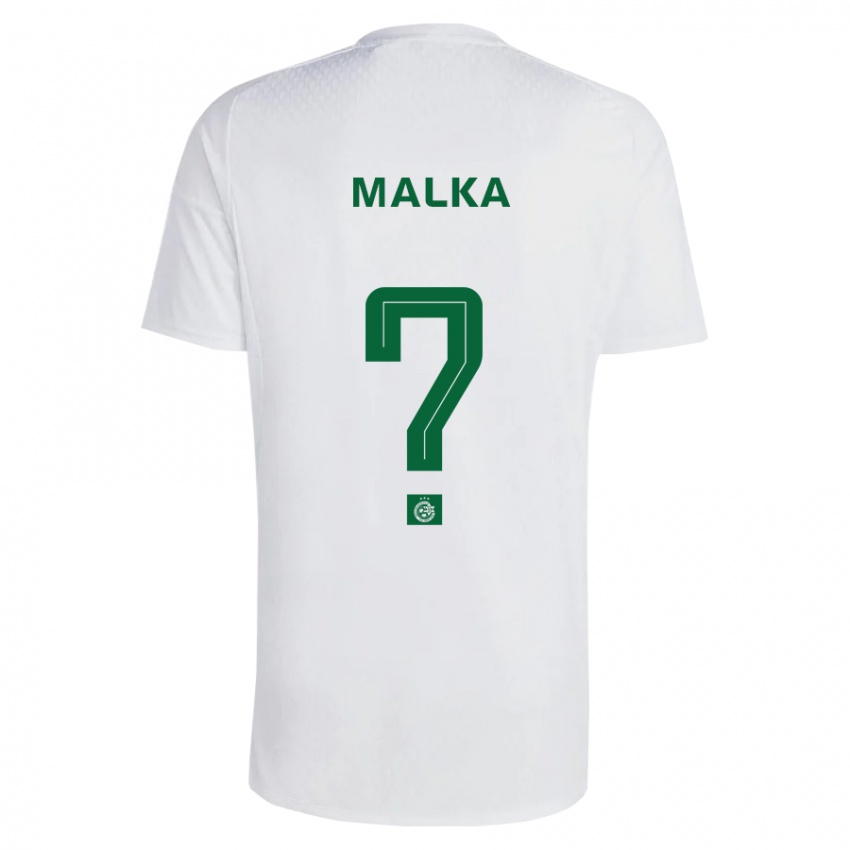 Barn Yaheli Malka #0 Grønnblå Bortetrøye Drakt Trøye 2023/24 Skjorter T-Skjorte