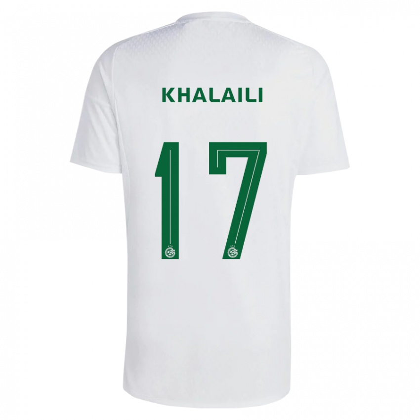 Barn Iyad Khalaili #17 Grønnblå Bortetrøye Drakt Trøye 2023/24 Skjorter T-Skjorte