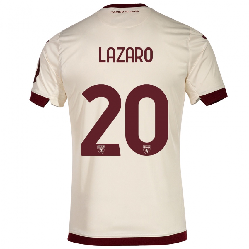 Barn Valentino Lazaro #20 Champagne Bortetrøye Drakt Trøye 2023/24 Skjorter T-Skjorte