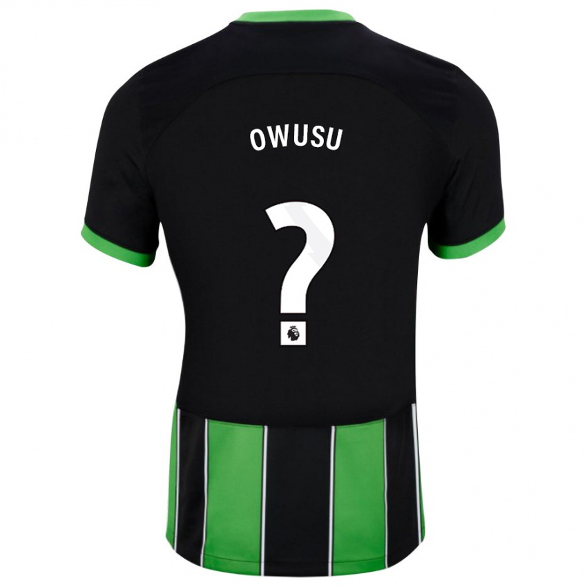 Barn Yussif Owusu #0 Svart Grønn Bortetrøye Drakt Trøye 2023/24 Skjorter T-Skjorte